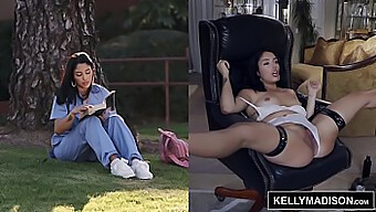 Kelly Madison与热辣护士vanessa Sky的捆绑和肛交场景